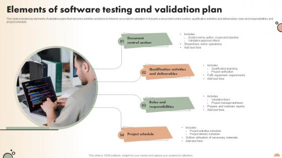 Elements Of Software Testing And Validation Plan