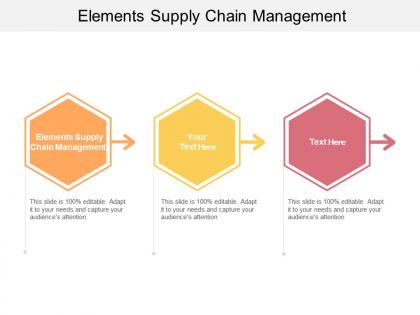 Elements supply chain management ppt powerpoint presentation gallery examples cpb