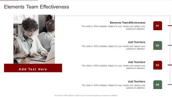 Elements Team Effectiveness In Powerpoint And Google Slides Cpb