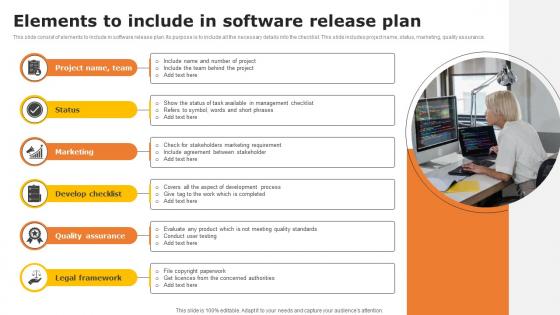 Elements To Include In Software Release Plan