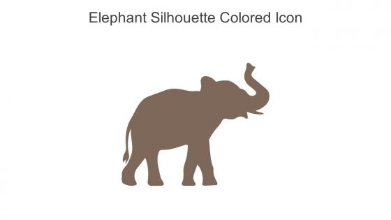Elephant Silhouette Colored Icon In Powerpoint Pptx Png And Editable Eps Format