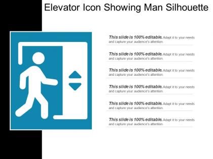 Elevator icon showing man silhouette