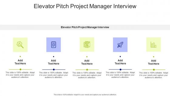 Elevator Pitch Project Manager Interview In Powerpoint And Google Slides Cpb
