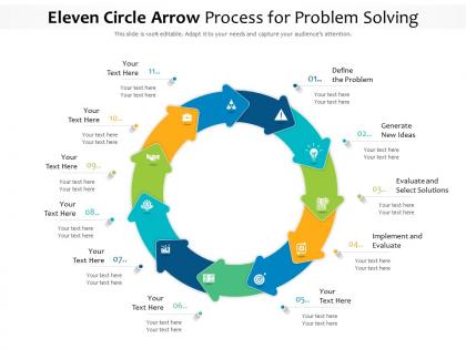 Eleven circle arrow process for problem solving