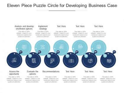 Eleven piece puzzle circle for developing business case