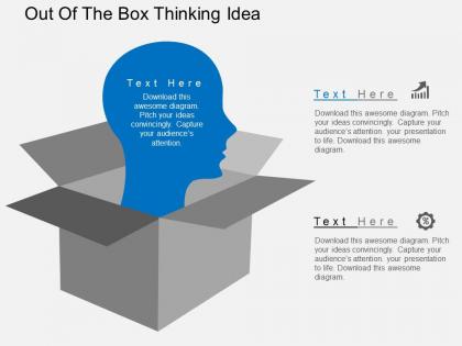 Em out of the box thinking idea flat powerpoint design