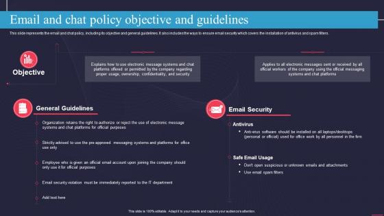 Email And Chat Policy Objective And Guidelines Information Technology Policy
