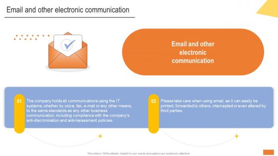 Email And Other Electronic Communication Workplace Policy Guide For Employees