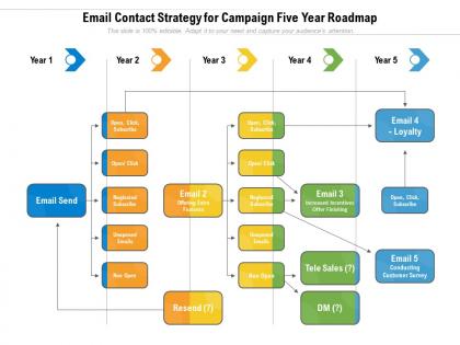 Email contact strategy for campaign five year roadmap