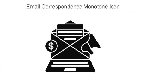 Email Correspondence Monotone Icon In Powerpoint Pptx Png And Editable Eps Format