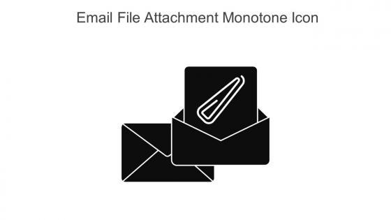 Email File Attachment Monotone Icon In Powerpoint Pptx Png And Editable Eps Format