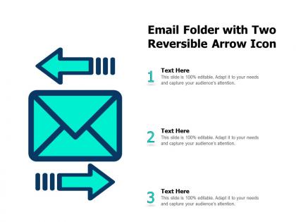 Email folder with two reversible arrow icon