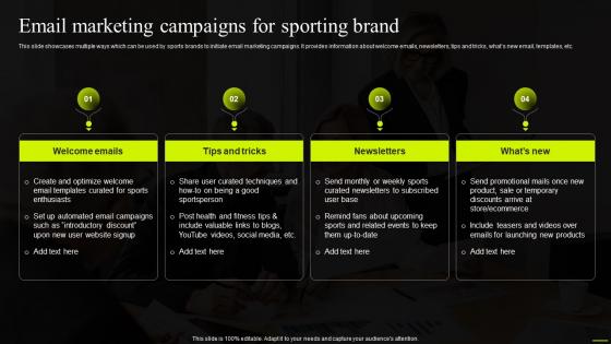 Email Marketing Campaigns For Sporting Brand Comprehensive Guide To Sports