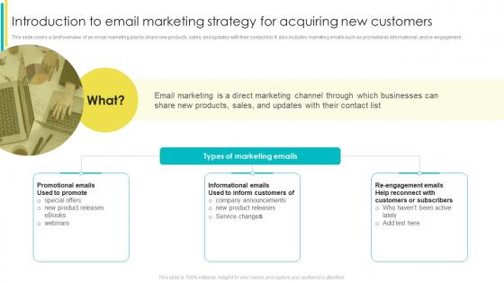 Email Marketing For Customer Acquisition Introduction To Email Marketing Strategy For Acquiring New Customers