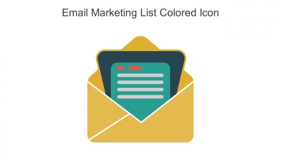 Email Marketing List Colored Icons In Powerpoint Pptx Png And Editable Eps Format