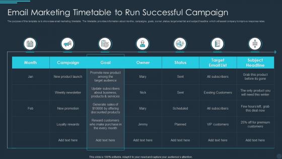 Email Marketing Timetable To Run Successful Campaign