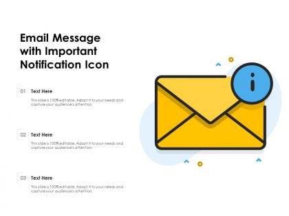 Email message with important notification icon
