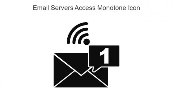 Email Servers Access Monotone Icon In Powerpoint Pptx Png And Editable Eps Format