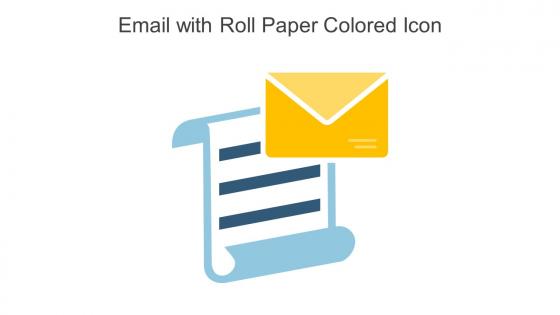 Email With Roll Paper Colored Icon In Powerpoint Pptx Png And Editable Eps Format