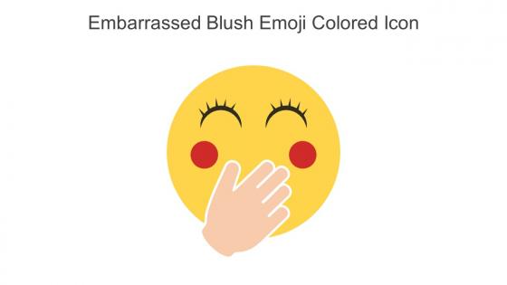 Embarrassed Blush Emoji Colored Icon In Powerpoint Pptx Png And Editable Eps Format