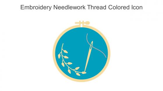 Embroidery Needlework Thread Colored Icon In Powerpoint Pptx Png And Editable Eps Format