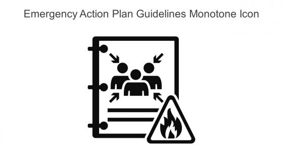 Emergency Action Plan Guidelines Monotone Icon In Powerpoint Pptx Png And Editable Eps Format