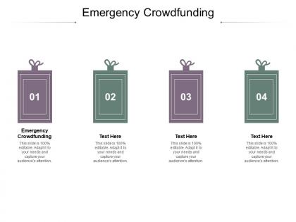 Emergency crowdfunding ppt powerpoint presentation professional structure cpb