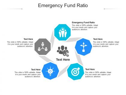 Emergency fund ratio ppt powerpoint presentation icon images cpb
