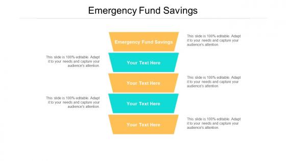 Emergency fund savings ppt powerpoint presentation styles layouts cpb