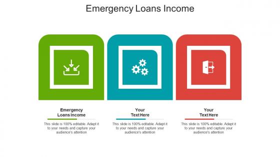 Emergency loans income ppt powerpoint presentation model icon cpb