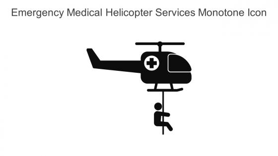 Emergency Medical Helicopter Services Monotone Icon In Powerpoint Pptx Png And Editable Eps Format