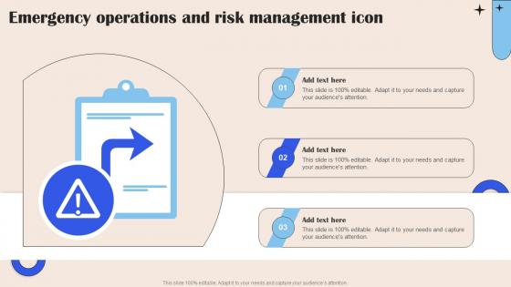 Emergency Operations And Risk Management Icon