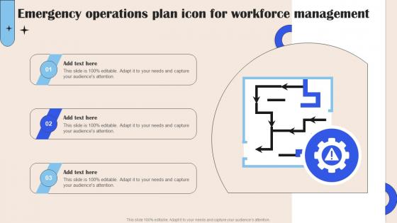 Emergency Operations Plan Icon For Workforce Management