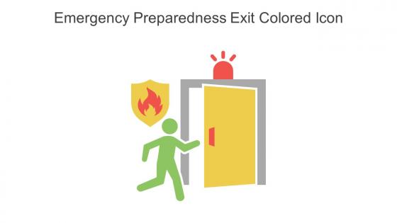 Emergency Preparedness Exit Colored Icon In Powerpoint Pptx Png And Editable Eps Format