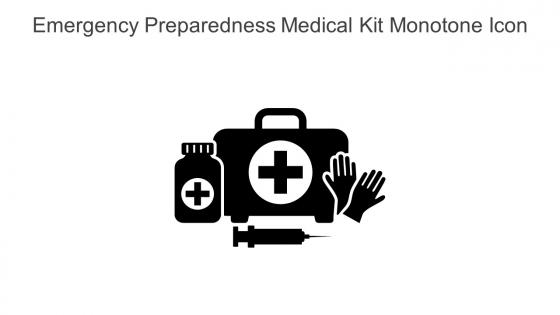 Emergency Preparedness Medical Kit Monotone Icon In Powerpoint Pptx Png And Editable Eps Format