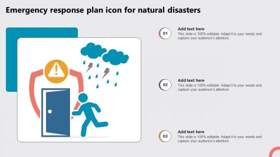 Emergency Response Plan Icon For Natural Disasters