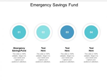 Emergency savings fund ppt powerpoint presentation icon design inspiration cpb