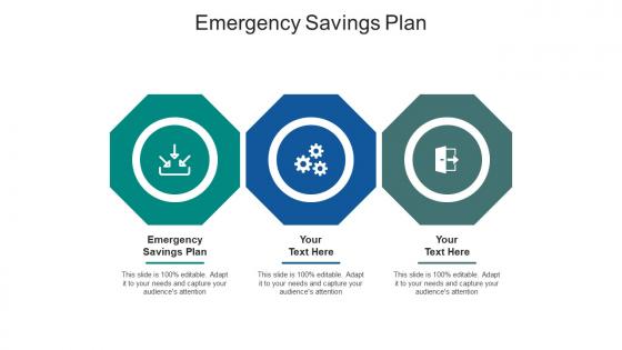 Emergency savings plan ppt powerpoint presentation slides graphics tutorials cpb