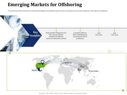 Emerging markets for offshoring partner with service providers to improve in house operations