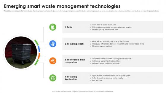 Emerging Smart Waste Management Technologies Role Of IoT In Enhancing Waste IoT SS