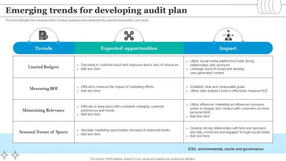 Emerging Trends For Developing Audit Plan