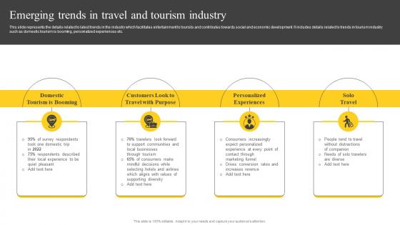 Emerging Trends In Travel And Tourism Industry Guide On Tourism Marketing Strategy SS