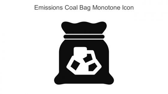 Emissions Coal Bag Monotone Icon In Powerpoint Pptx Png And Editable Eps Format