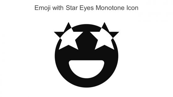 Emoji With Star Eyes Monotone Icon In Powerpoint Pptx Png And Editable Eps Format