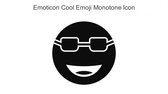 Emoticon Cool Emoji Monotone Icon In Powerpoint Pptx Png And Editable Eps Format