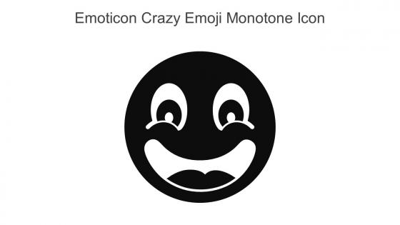 Emoticon Crazy Emoji Monotone Icon In Powerpoint Pptx Png And Editable Eps Format