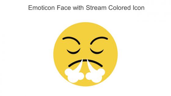 Emoticon Face With Stream Colored Icon In Powerpoint Pptx Png And Editable Eps Format
