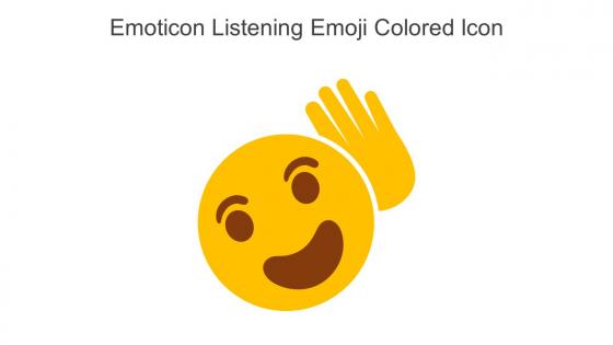 Emoticon Listening Emoji Colored Icon In Powerpoint Pptx Png And Editable Eps Format