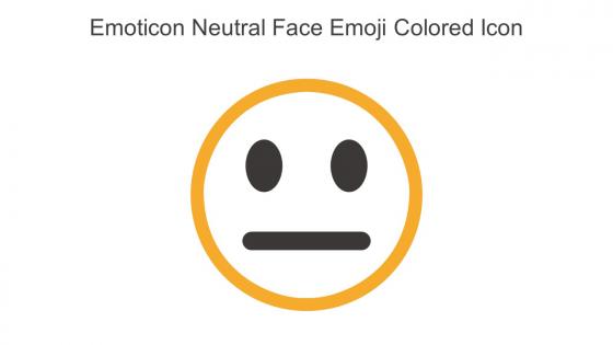Emoticon Neutral Face Emoji Colored Icon In Powerpoint Pptx Png And Editable Eps Format