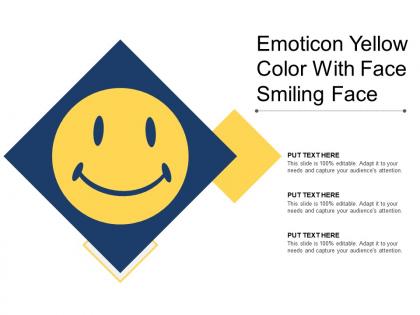 Emoticon yellow color with face smiling face